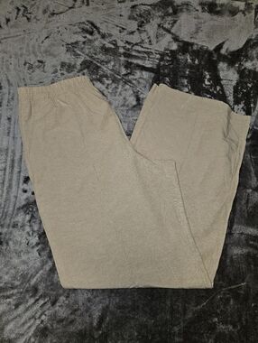 NWT H&M Womens Pull On Elastic-Waist Light Tan Wide Leg Linen Blend Pants SZ Med